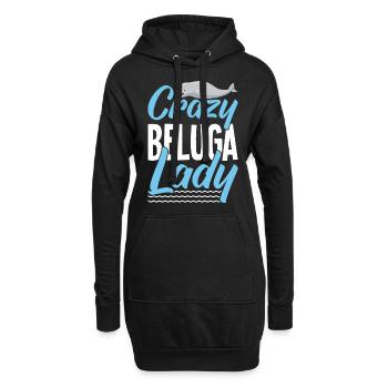 Béluga Béluga Baleine Observation des baleines Dauphin Dauphin - Sweat-shirt à capuche long Femme - noir - Devant