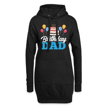 Geburtstag Papa Party Papi Vater - Hoodie-Kleid - Schwarz - Vorne