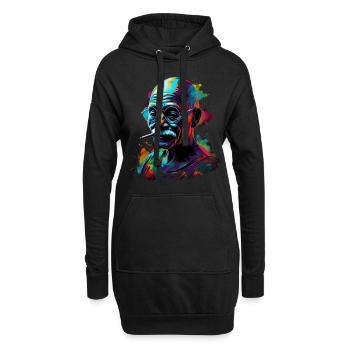 Friedensnobelpreisträger Mahatma Gandhi Geschenk - Hoodie-Kleid - Schwarz - Vorne