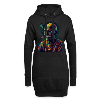 Friedensnobelpreisträger Mahatma Gandhi - Hoodie-Kleid - Schwarz - Vorne