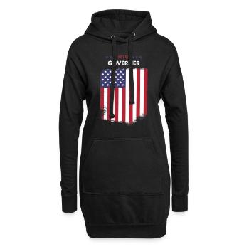 Wählerregator - Hoodie-Kleid - Schwarz - Vorne