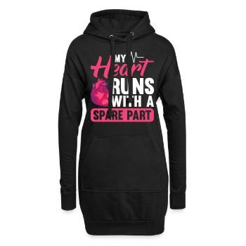 Transplantation cardiaque Chirurgie cardiaque Chirurgie cardiaque Chirurgie cardiaque Bypass - Sweat-shirt à capuche long Femme - noir - Devant