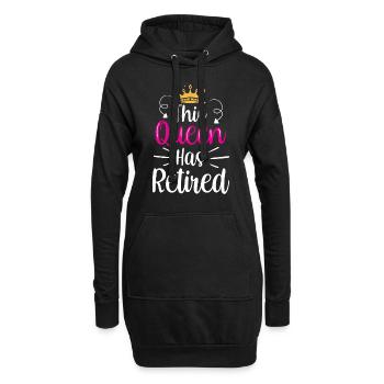 Diese Königin Hat Sich Zur Ruhe Gesetzt Großmutter - Hoodie-Kleid - Schwarz - Vorne