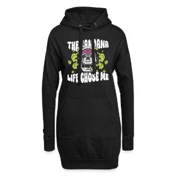 Das Bandana Life Chose Me - Hippie Kostüm Tie Dye - Hoodie-Kleid - Schwarz - Vorne