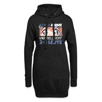 Sarkastisches Kawaii Statement für Manga-Liebhaber - Hoodie-Kleid - Schwarz - Vorne