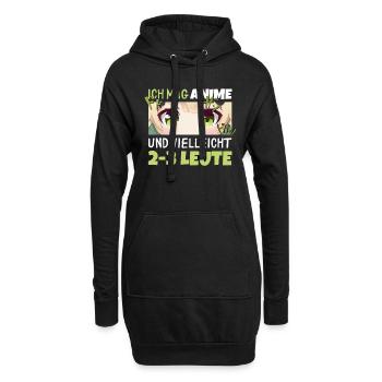 Sarkastisches Kawaii Statement für Manga-Liebhaber - Hoodie-Kleid - Schwarz - Vorne