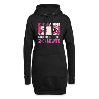 Sarkastisches Kawaii Statement für Manga-Liebhaber - Hoodie-Kleid - Schwarz - Vorne