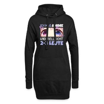 Sarkastisches Kawaii Statement für Manga-Liebhaber - Hoodie-Kleid - Schwarz - Vorne