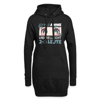 Sarkastisches Kawaii Statement für Manga-Liebhaber - Hoodie-Kleid - Schwarz - Vorne