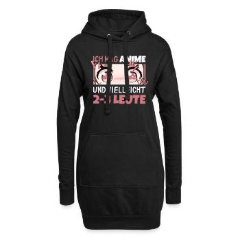 Sarkastisches Kawaii Statement für Manga-Liebhaber - Hoodie-Kleid - Schwarz - Vorne