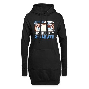 Sarkastisches Kawaii Statement für Manga-Liebhaber - Hoodie-Kleid - Schwarz - Vorne