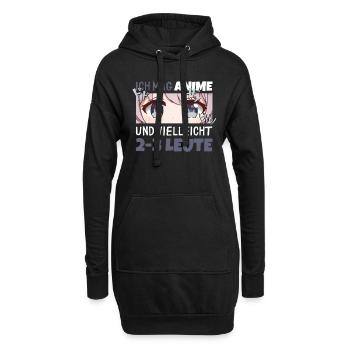 Sarkastisches Kawaii Statement für Manga-Liebhaber - Hoodie-Kleid - Schwarz - Vorne