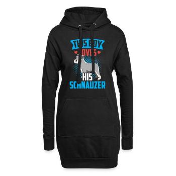 Ce garçon aime ses Schnauzer Schnauzers - Sweat-shirt à capuche long Femme - noir - Devant