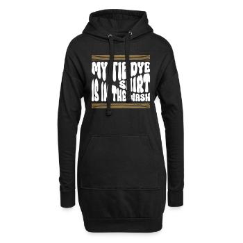 Mein Tie Dye Shirt ist in der Wäsche - Hippie - Hoodie-Kleid - Schwarz - Vorne