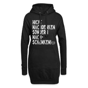 Nicht Nachdenken Sondern Nachschenken Bier Alk JGA - Hoodie-Kleid - Schwarz - Vorne