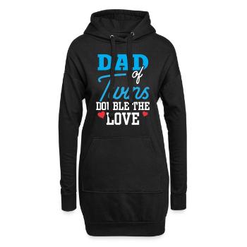 Vater Von Zwillingen Doppelte Liebe Zwilling - Hoodie-Kleid - Schwarz - Vorne