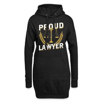 Stolzer Jurist Anwalt Jura Abschluss Rechtsanwalt - Hoodie-Kleid - Schwarz - Vorne