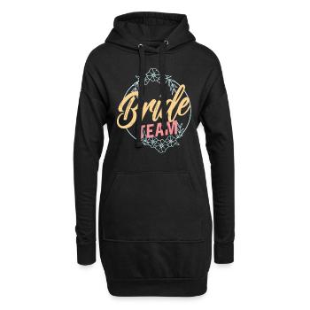 Team Braut Party Hochzeit Bräute Heiraten - Hoodie-Kleid - Schwarz - Vorne