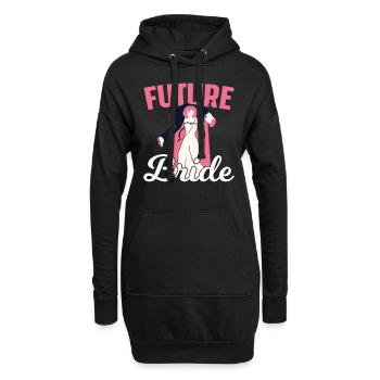 Zukünftige Ehefrau Braut Hochzeit Party Bräute - Hoodie-Kleid - Schwarz - Vorne