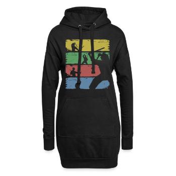 Arnis Balintawak Escrima Kampfkunst - Hoodie-Kleid - Schwarz - Vorne