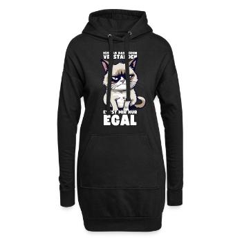 Lustige Grump Cat - Ich Hab Das Schon Verstanden - Hoodie-Kleid - Schwarz - Vorne