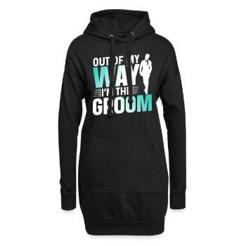 À l’écart, je suis le mariage de fête du marié - Sweat-shirt à capuche long Femme - noir - Devant