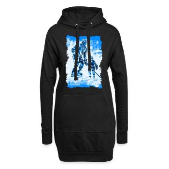 Vater und Sohn Eishockey Vatertags Geschenk - Hoodie-Kleid - Schwarz - Vorne