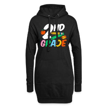 Zweite Klasse Zweitklässler Lehrer Schüler Schule - Hoodie-Kleid - Schwarz - Vorne