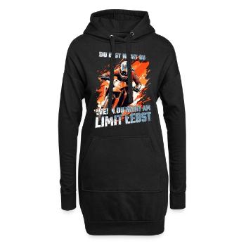 Fahren am Limit - Cooler Dirtbike Motocross Spruch - Hoodie-Kleid - Schwarz - Vorne