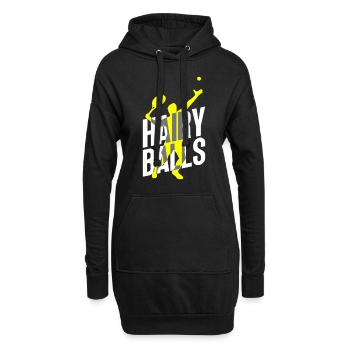 Hairy Balls - Drôle de tennis - Sweat-shirt à capuche long Femme - noir - Devant