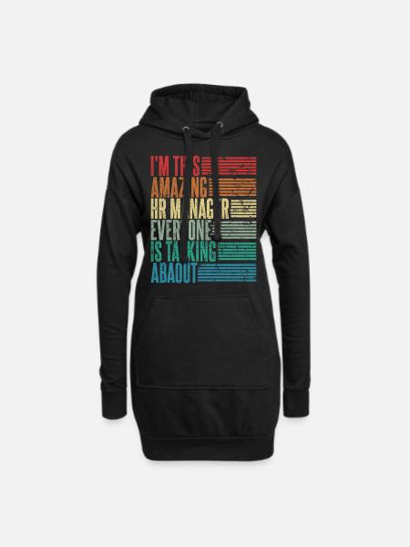 Vintage HR Manager HR Managerin Geschenk Retro - Hoodie-Kleid - Schwarz