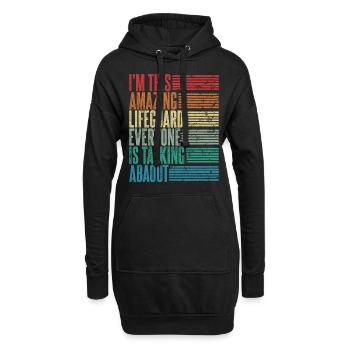 Lifeguard Lifeguard Lifeguard Cadeau Rétro - Sweat-shirt à capuche long Femme - noir - Devant