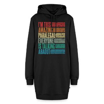 Vintage Rechtsanwaltsfachangestellte Geschenk - Hoodie-Kleid - Schwarz - Vorne