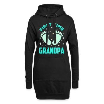Das Erste Mal Opa Süß Erstes Mal Großeltern - Hoodie-Kleid - Schwarz - Vorne