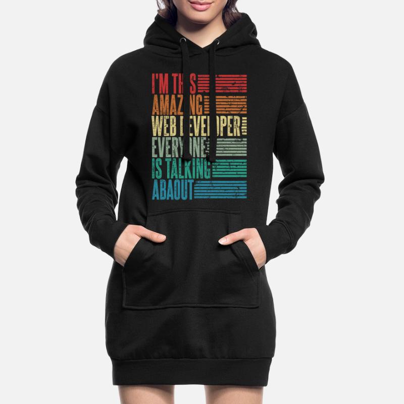 Web Developer Web Developer Gift Retro Hoodie Dress