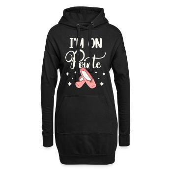 Je suis sur Pointe Ballet Dancer Ballerina - Sweat-shirt à capuche long Femme - noir - Devant