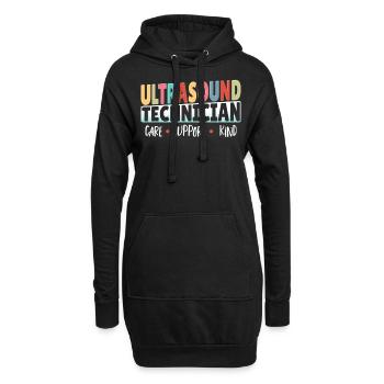 Ultraschalltechniker Pflege Unterstützung Kind - Hoodie-Kleid - Schwarz - Vorne