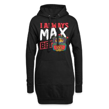 Ich setze immer den Höchstbetrag Lucky Slot - Hoodie-Kleid - Schwarz - Vorne