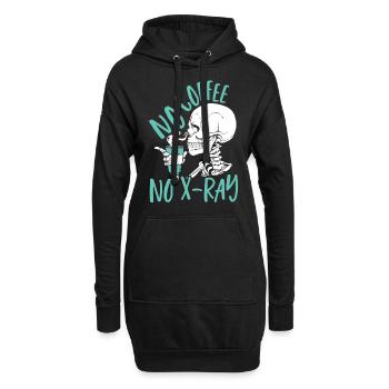 Pas de café Pas de radiographie Rad Tech - Sweat-shirt à capuche long Femme - noir - Devant