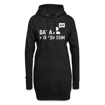 Data > Opinion Programmer Coder Coding Code - Hoodie Dress - black - Front