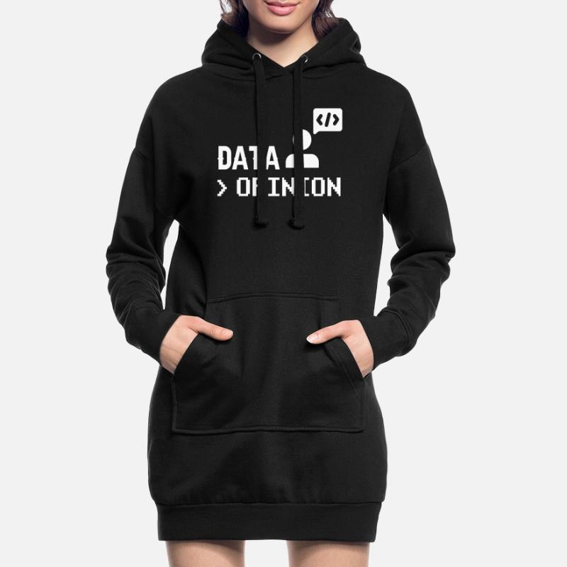 Data > Opinion Programmeur Codeur Codeur Sweat-shirt à capuche long Femme