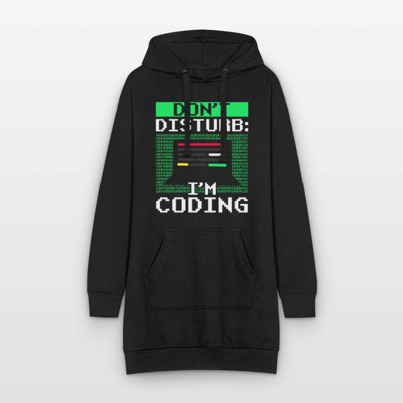 Stören Sie Nicht: Ich Programmiere Coding Coder Hoodie-Kleid