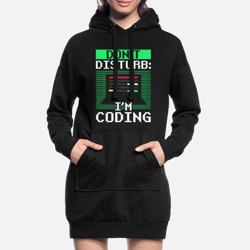 Stören Sie Nicht: Ich Programmiere Coding Coder Hoodie-Kleid