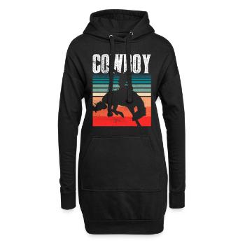Cowboy Sprüche Süß Cowboys Texas - Hoodie-Kleid - Schwarz - Vorne