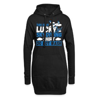 Ma chemise de parachutiste porte-bonheur ne sera pas - Sweat-shirt à capuche long Femme - noir - Devant
