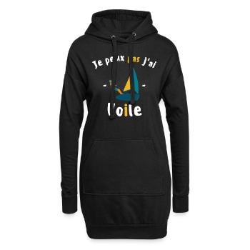 Je peux pas j ai Voile - Sweat-shirt à capuche long Femme - noir - Devant