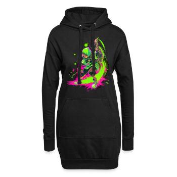 Legendärer Waldjunge im SplashArt Gaming-Design - Hoodie-Kleid - Schwarz - Vorne