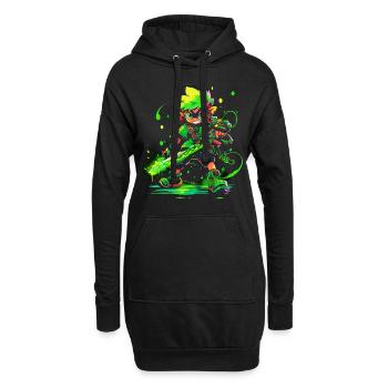 Cooles Gaming-Design des legendären Waldjungen - Hoodie-Kleid - Schwarz - Vorne
