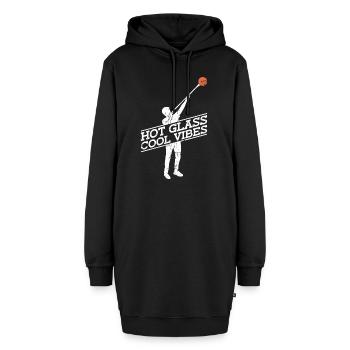 Heißes Glas - Coole Vibes - Glasblasen Glasbläser - Hoodie-Kleid - Schwarz - Vorne