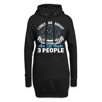 Ich interessiere mich nur für Neurowissenschaften - Hoodie-Kleid - Schwarz - Vorne